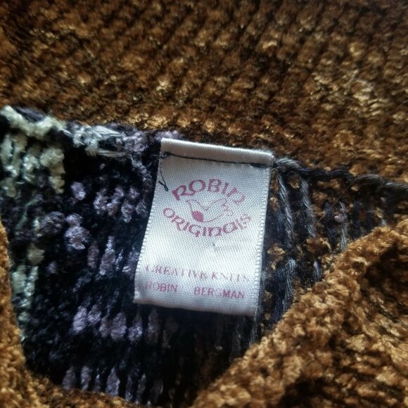Robin Originals Creative Knits Medium / Large Pullover Sweater Hand Loomed Brown - Picture 3 of 6